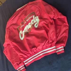 Men's Vintage Johnnie Walker Comedy Red Varsity Bomber Jacket